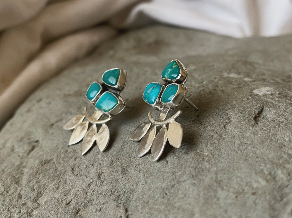 Turquoise Ear Jackets