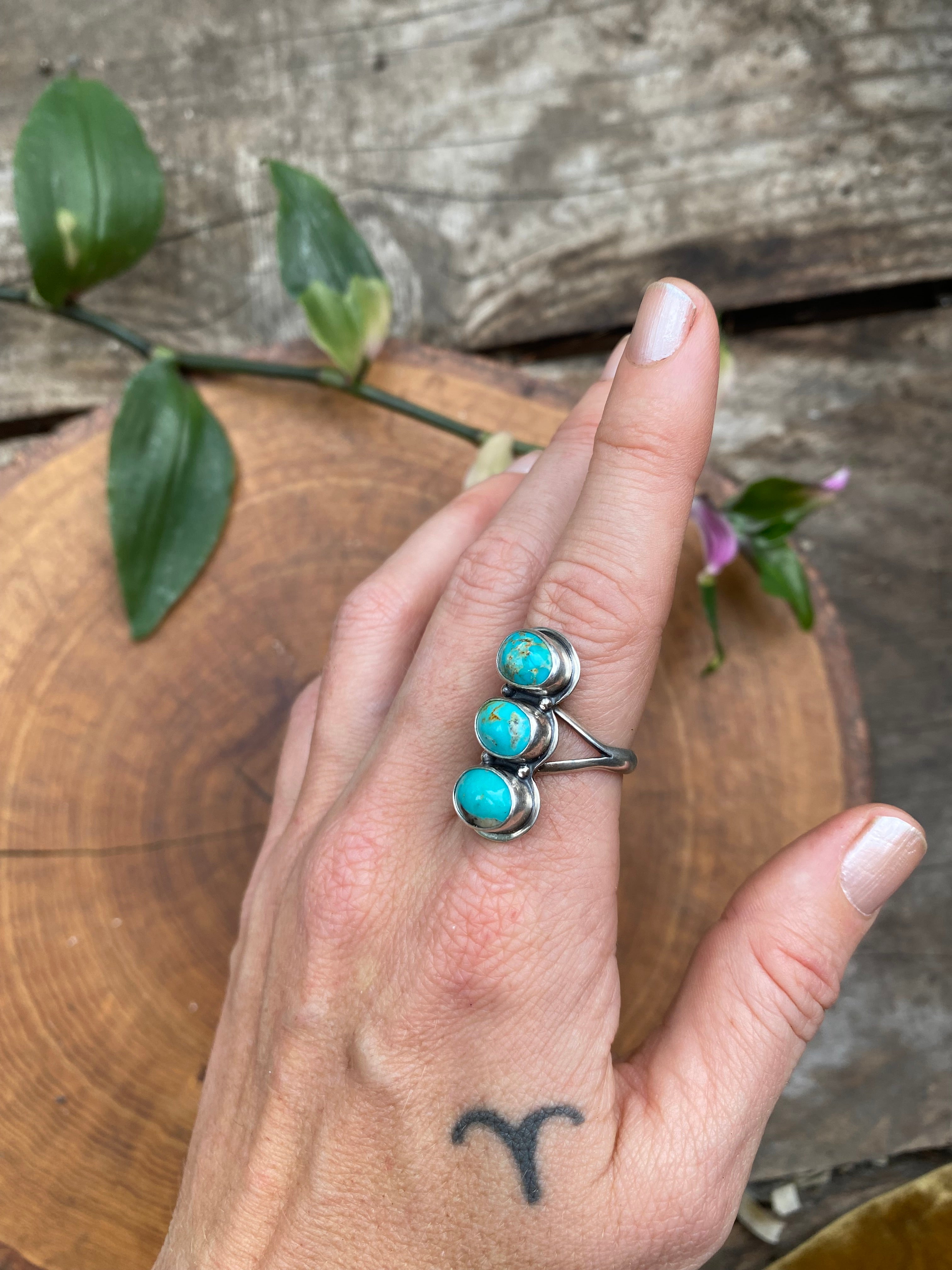 Triple Turquoise Ring