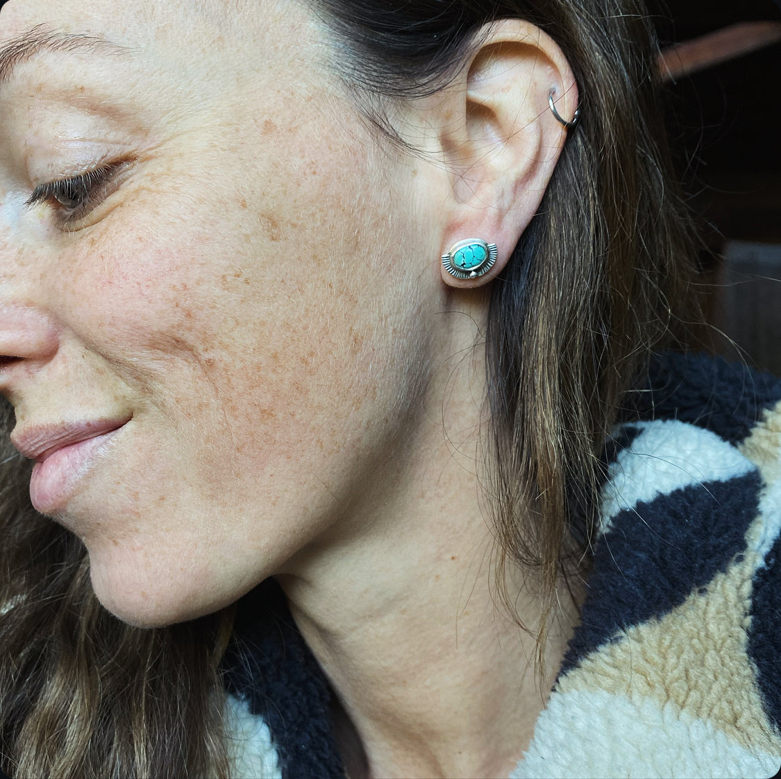 Tiny Turquoise Studs