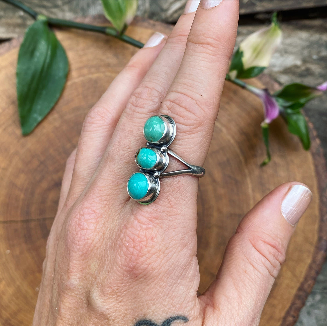 Triple Turquoise Ring