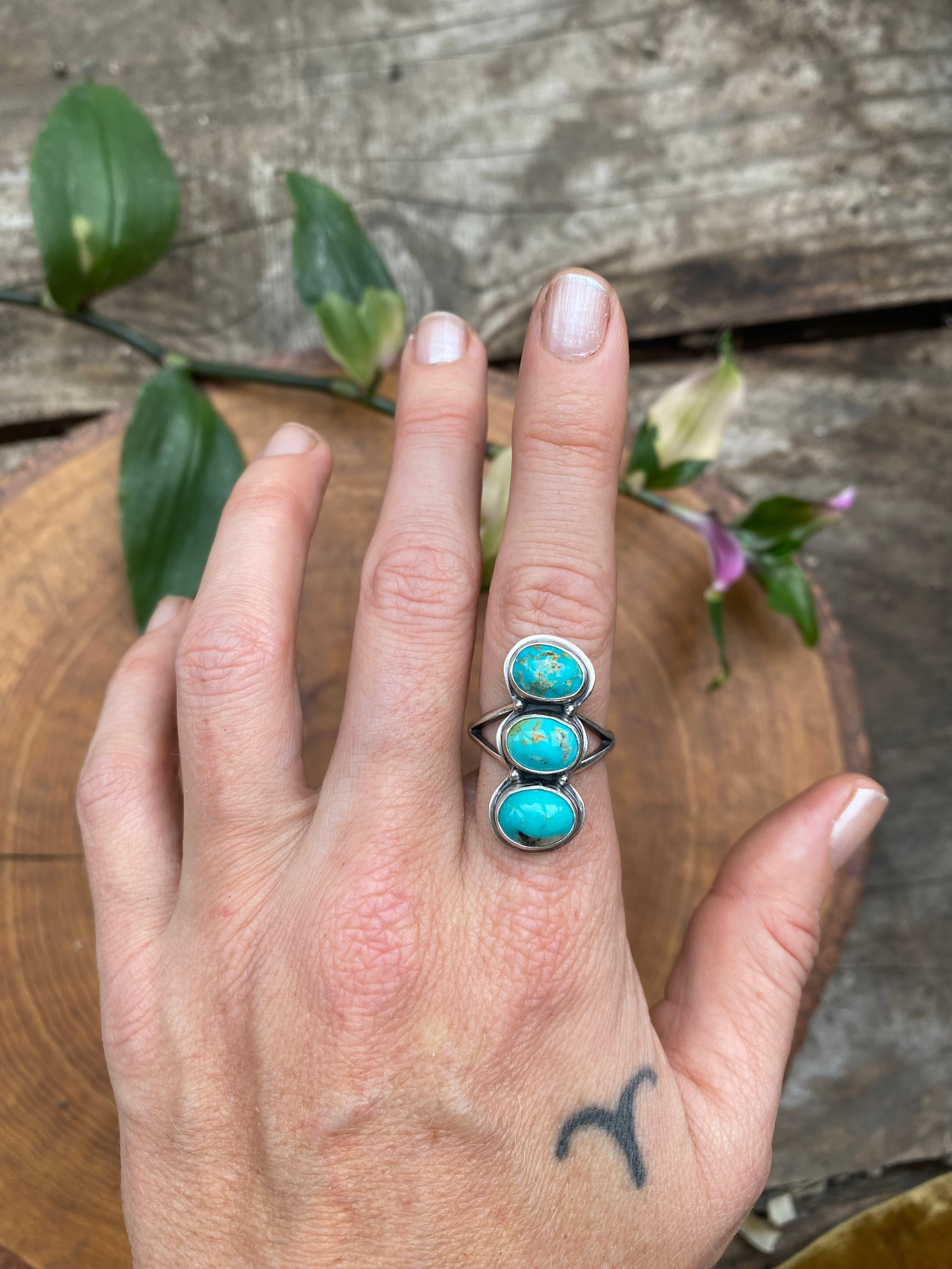 Triple Turquoise Ring