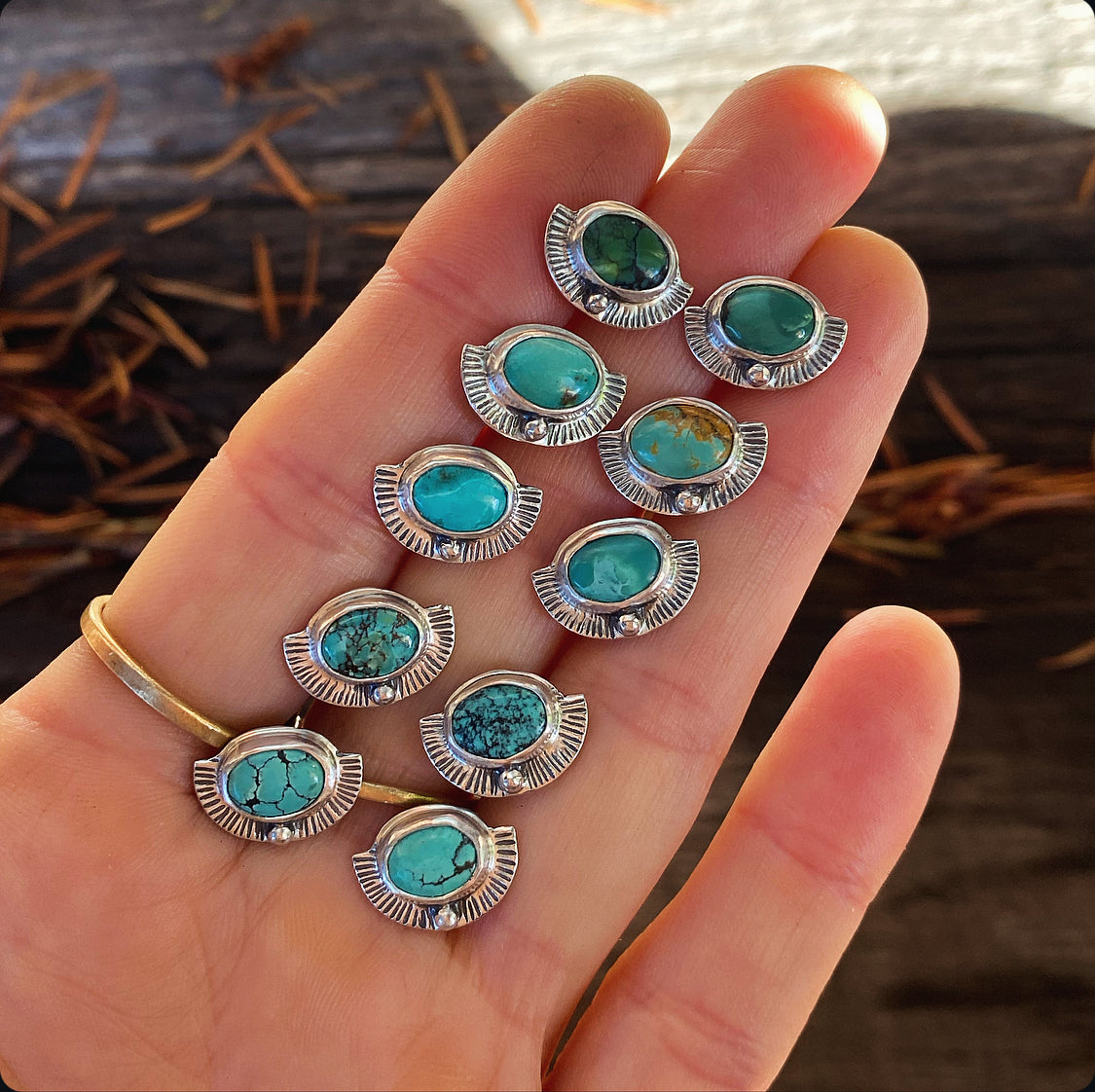 Tiny Turquoise Studs