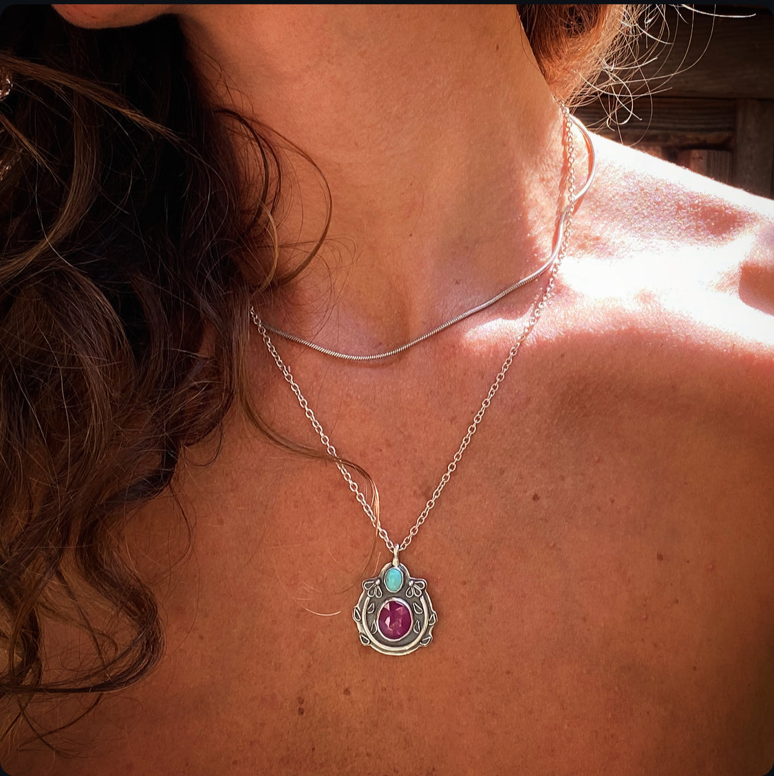 Climbing Vine Ruby Necklace