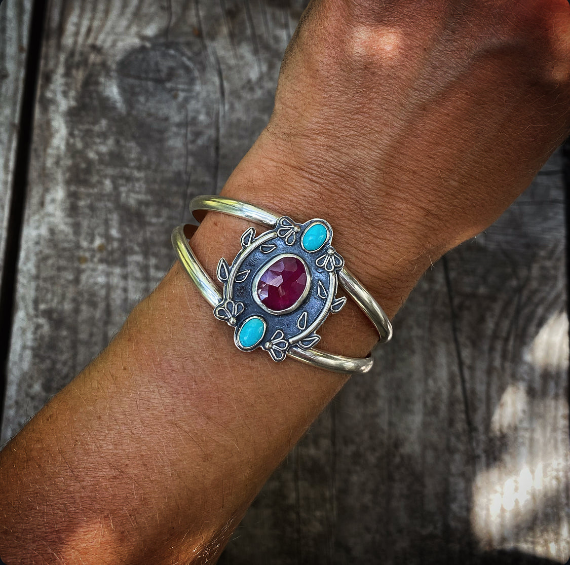 Climbing Vine Ruby Cuff