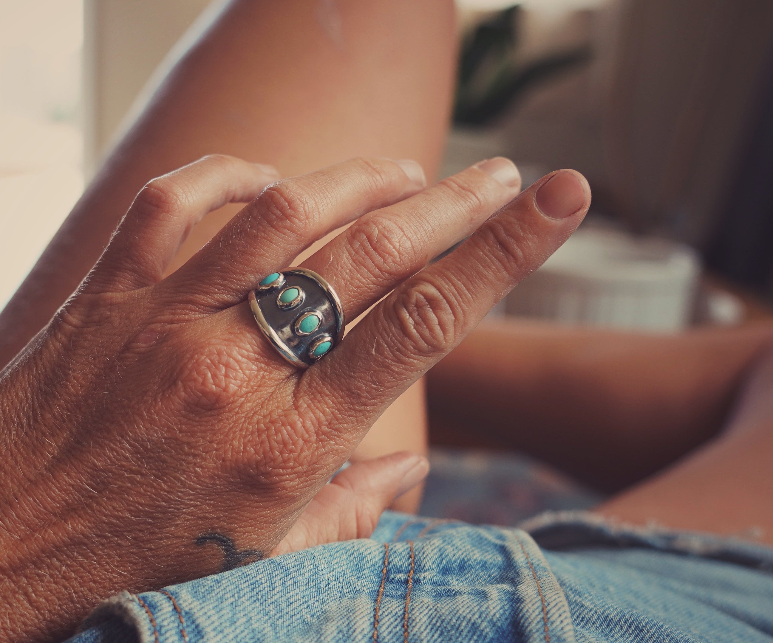 Turquoise Crown Ring