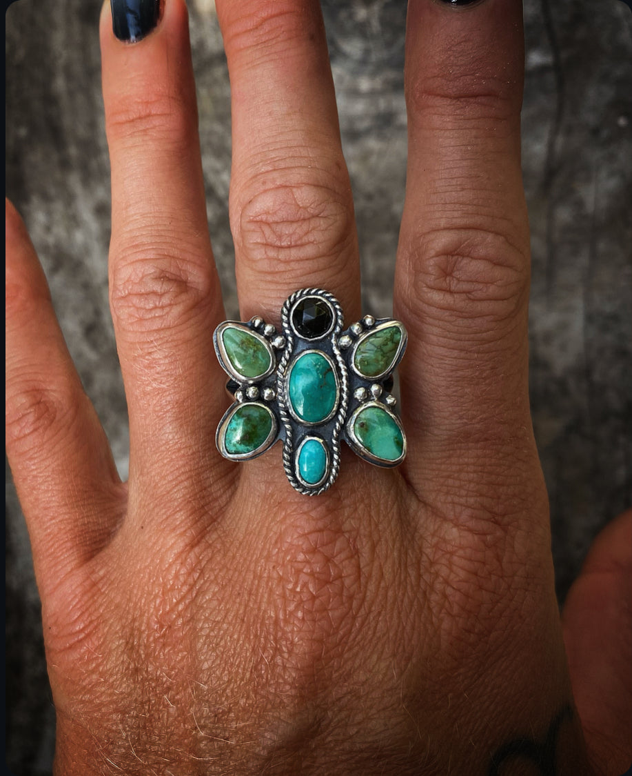 Turquoise Butterfly Ring