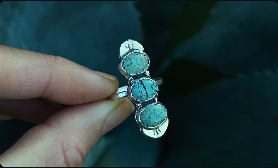 10k Golden Turquoise Ring