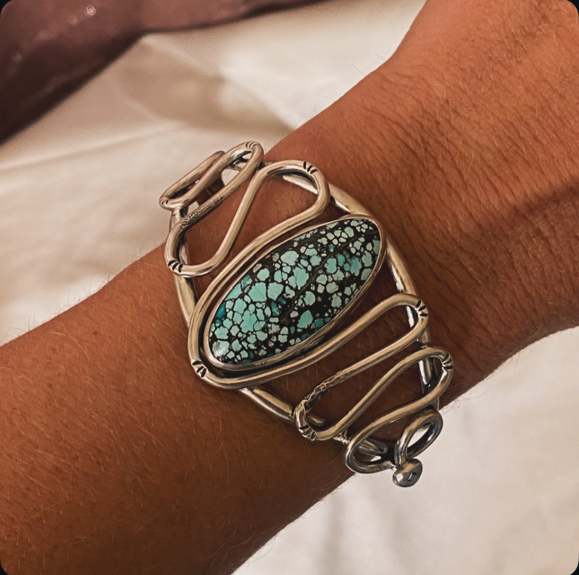 Turquoise Snake Statement Cuff