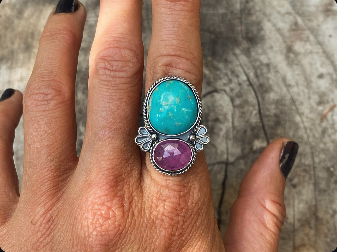 Turquoise Ruby Ring