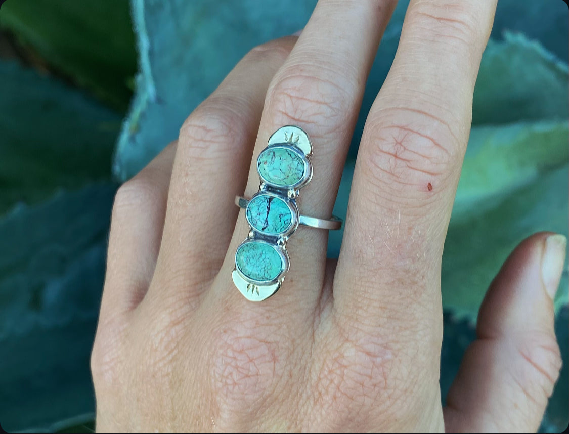 10k Golden Turquoise Ring