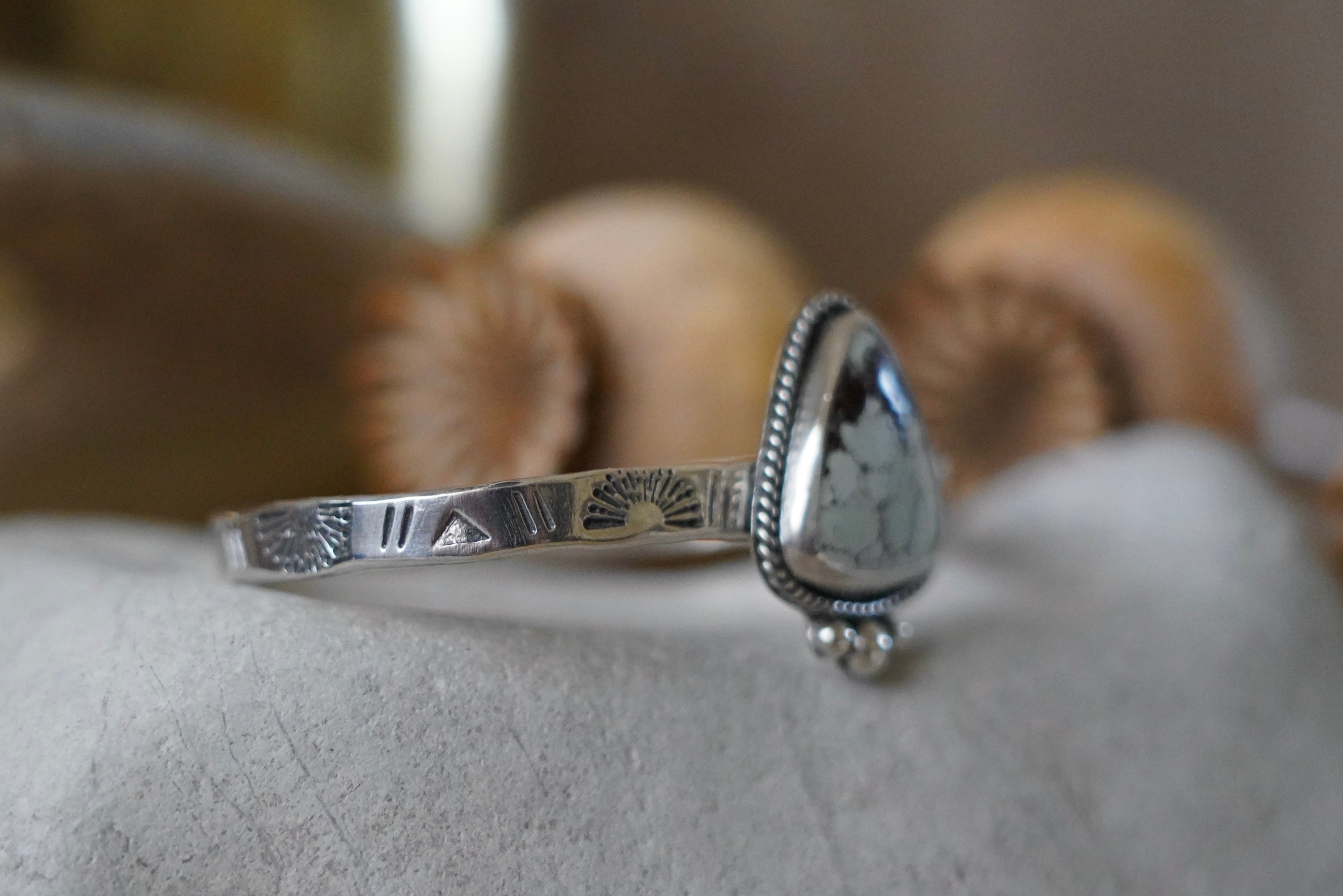 Hammered Turquoise Cuff