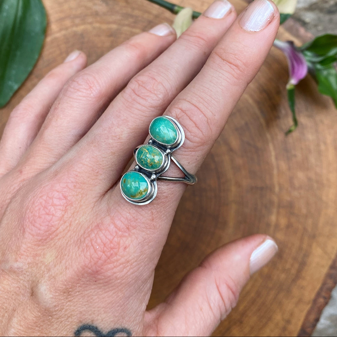 Triple Turquoise Ring