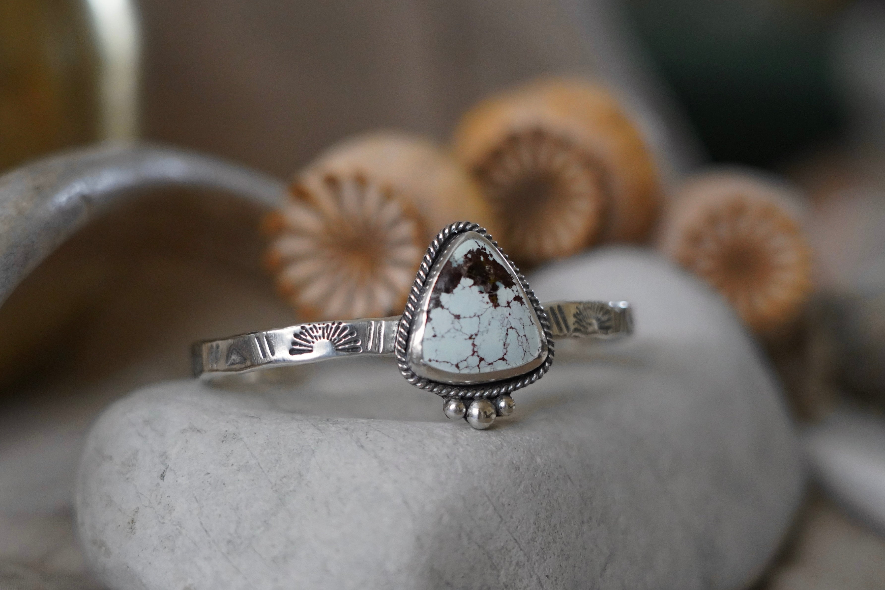 Hammered Turquoise Cuff