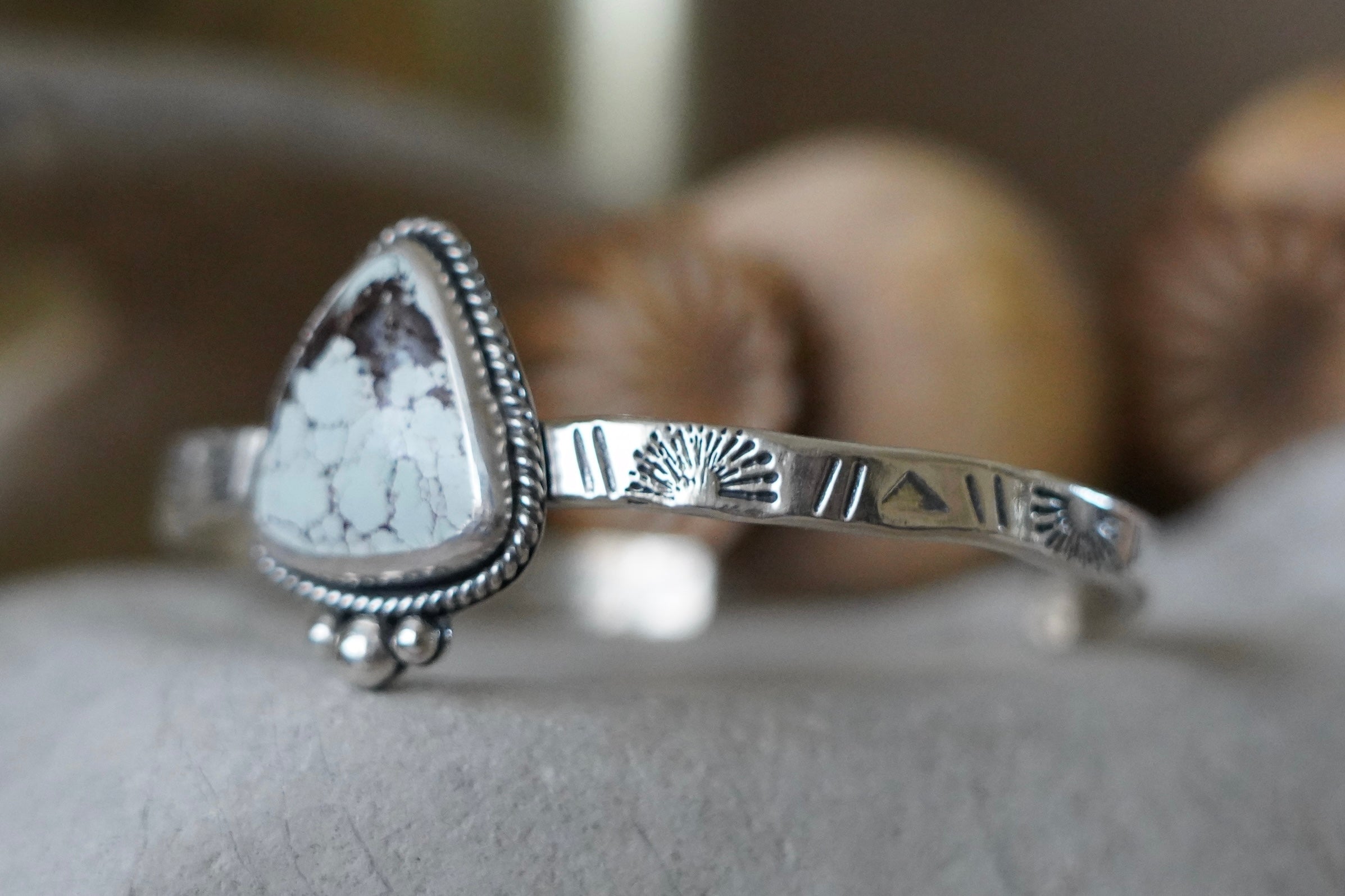 Hammered Turquoise Cuff