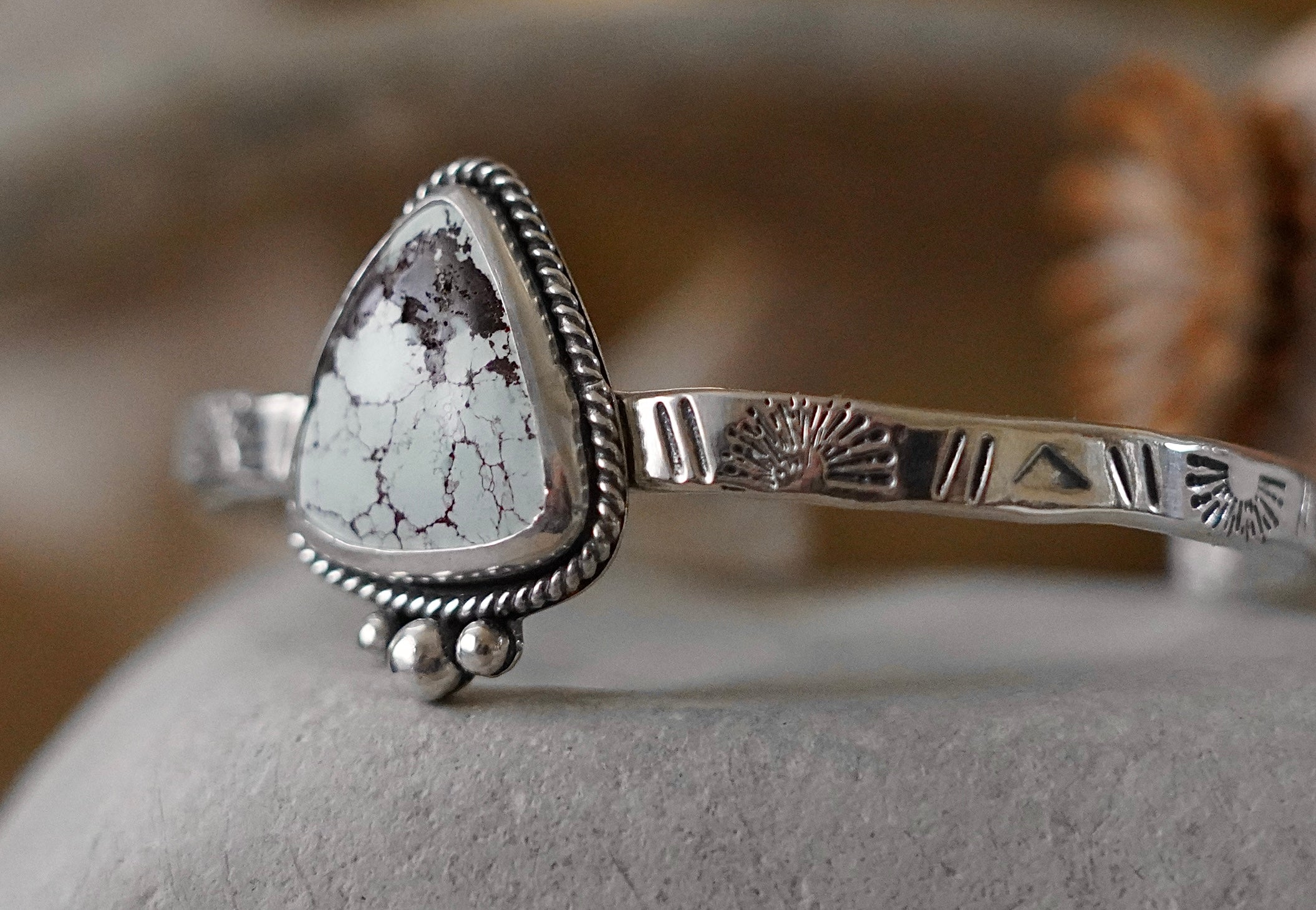 Hammered Turquoise Cuff