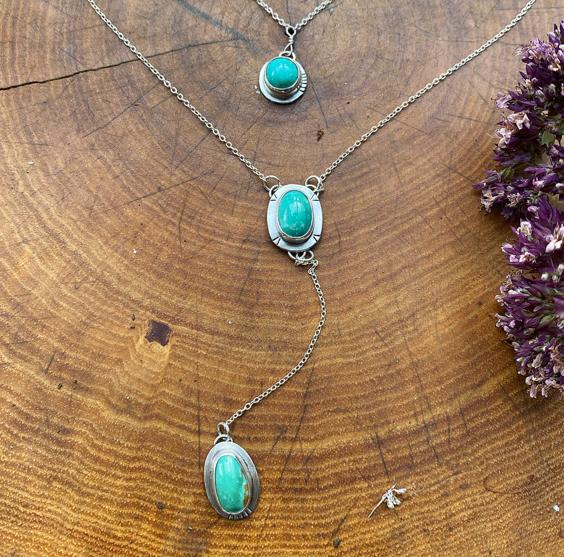 Triple Stone Necklace