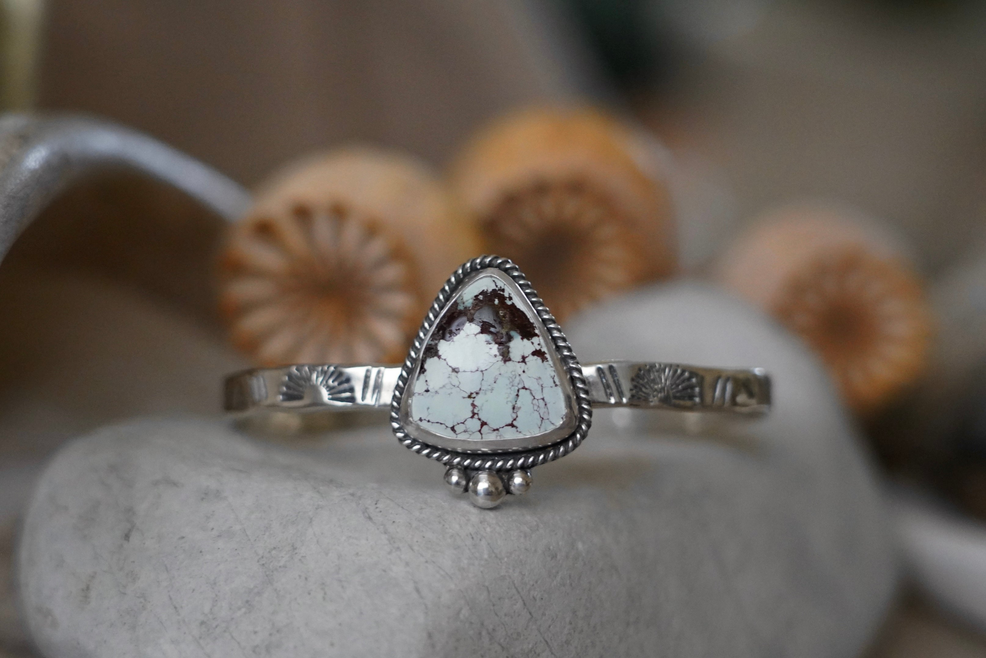 Hammered Turquoise Cuff