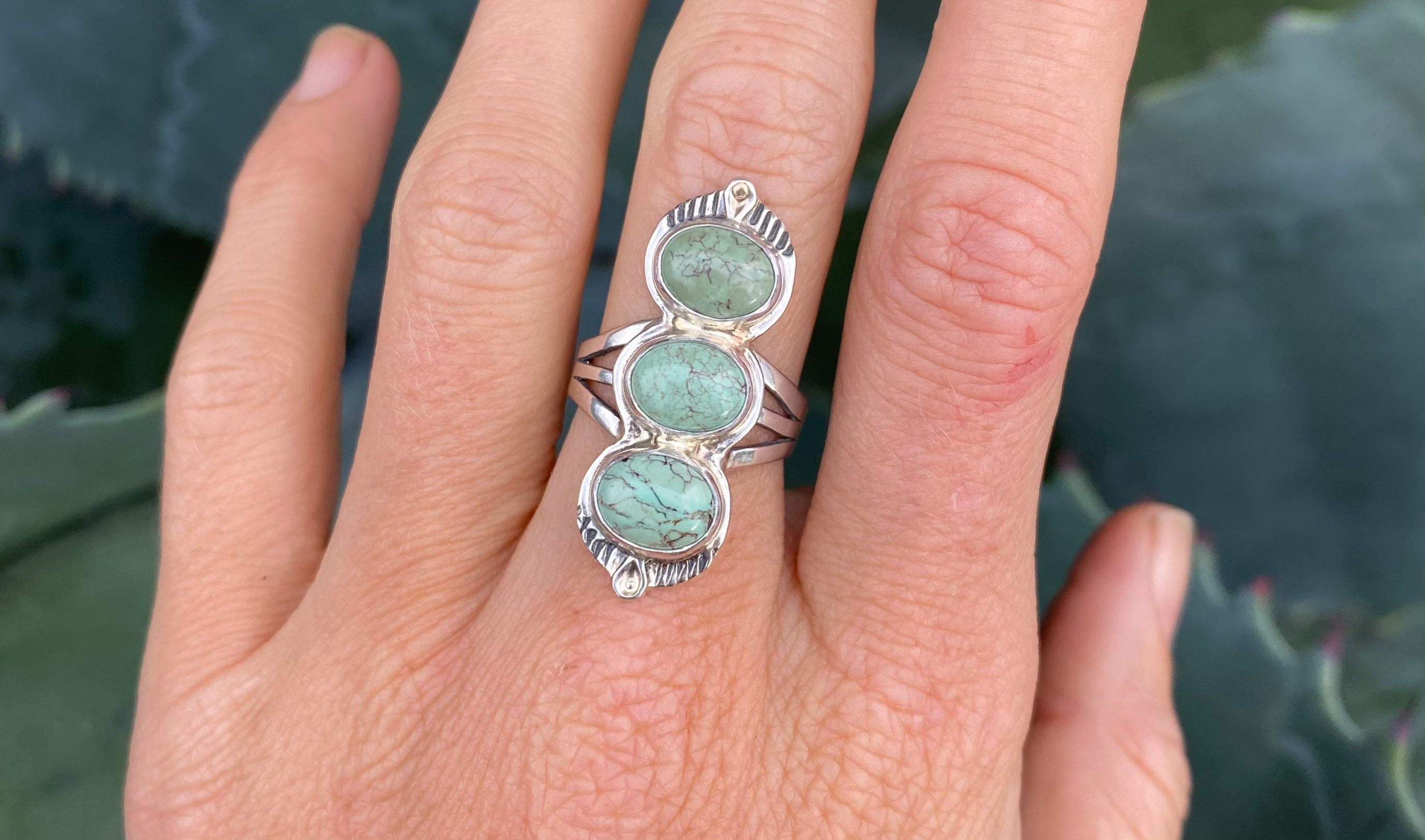 Triple Turquoise Ring