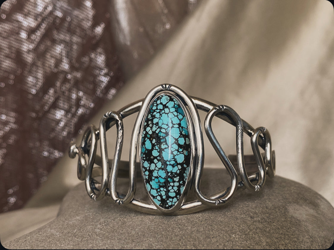 Turquoise Snake Statement Cuff