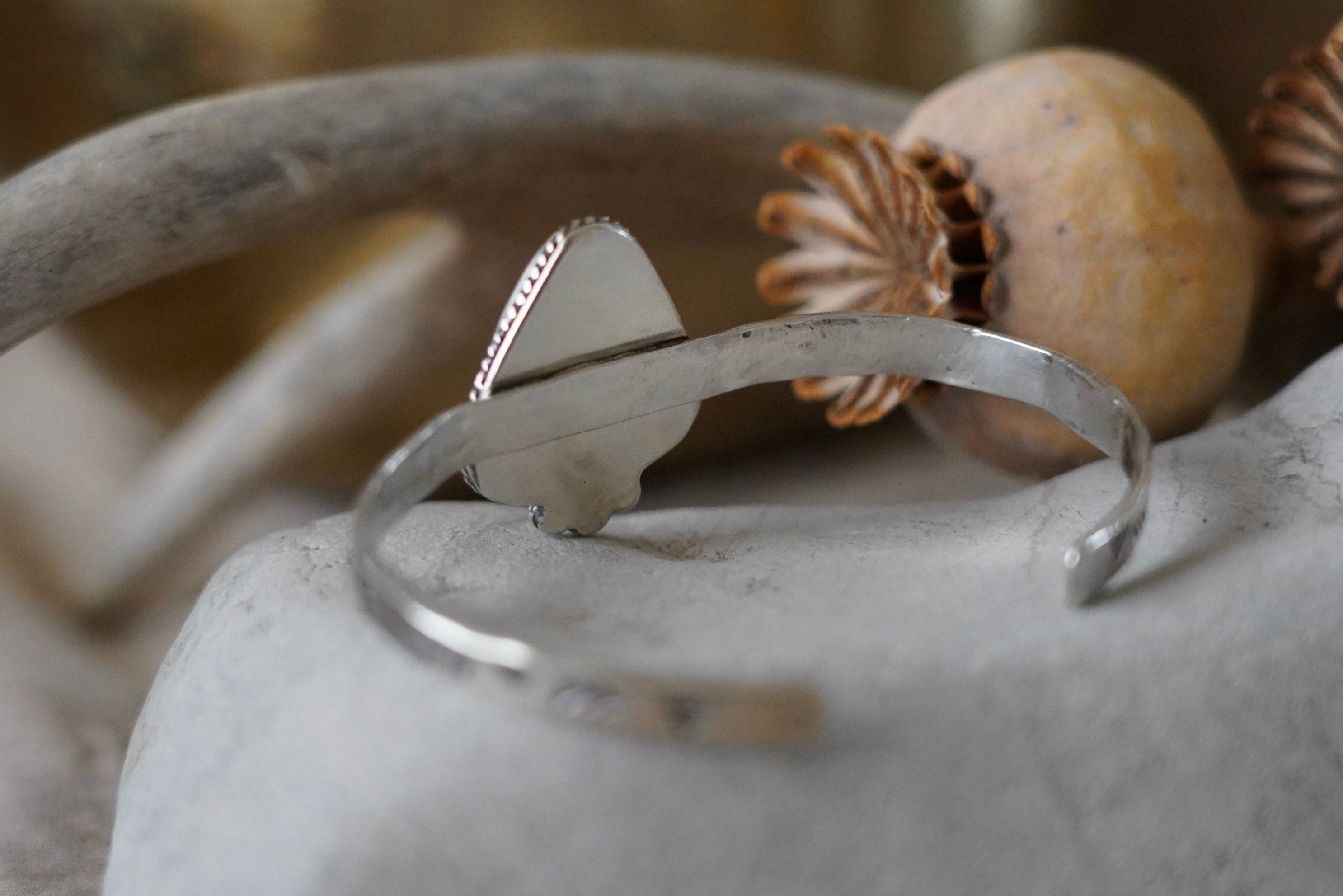 Hammered Turquoise Cuff