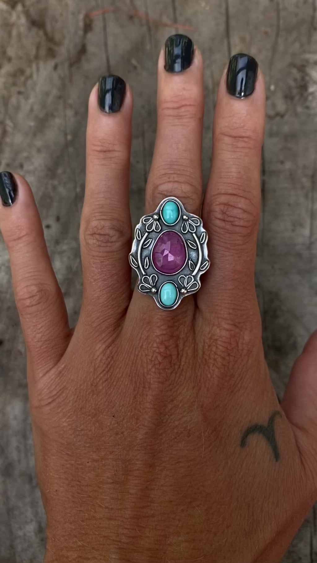 Blooming Ruby & Turquoise