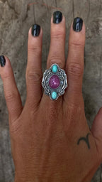 Blooming Ruby & Turquoise