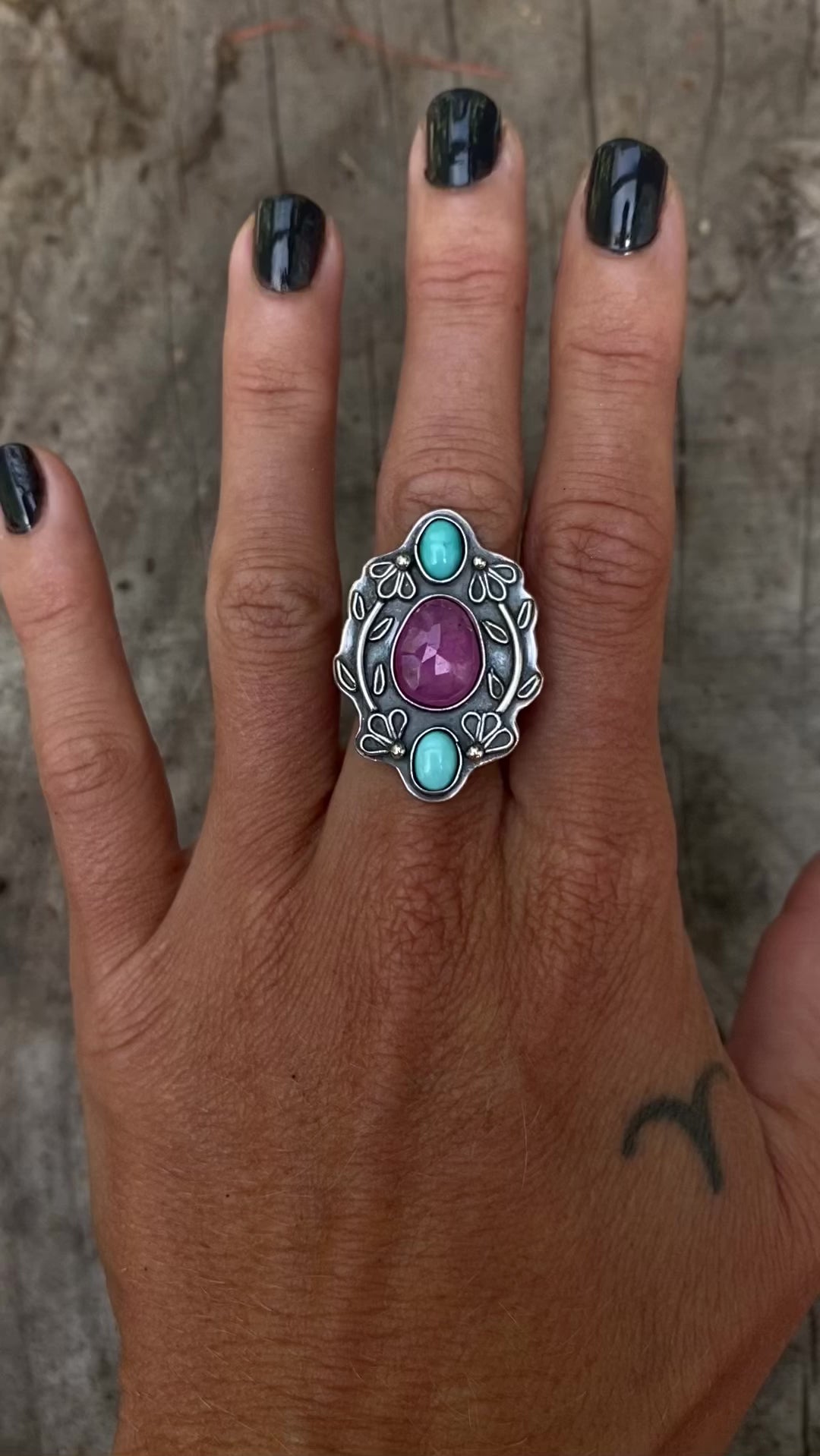 Blooming Ruby & Turquoise