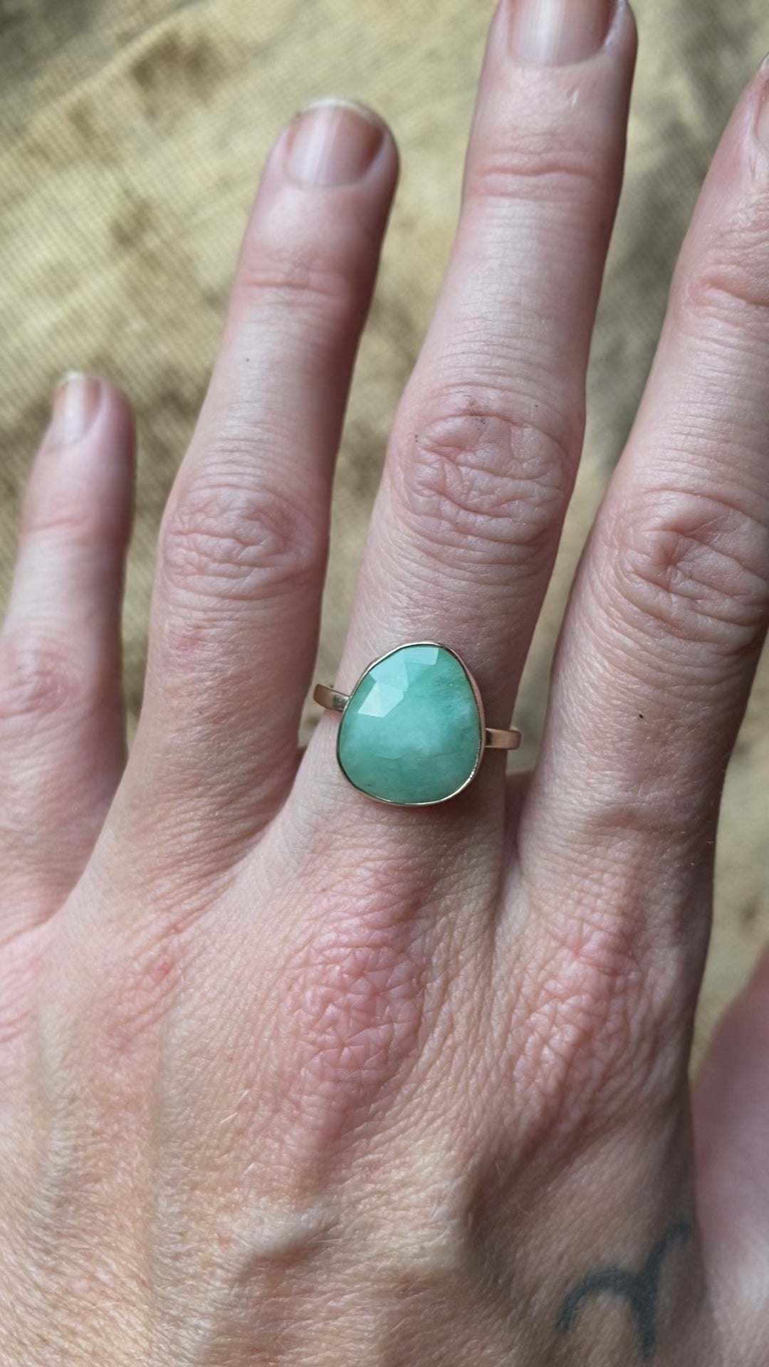 14k Gold Emerald Ring