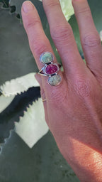 Turquoise & Ruby Ring