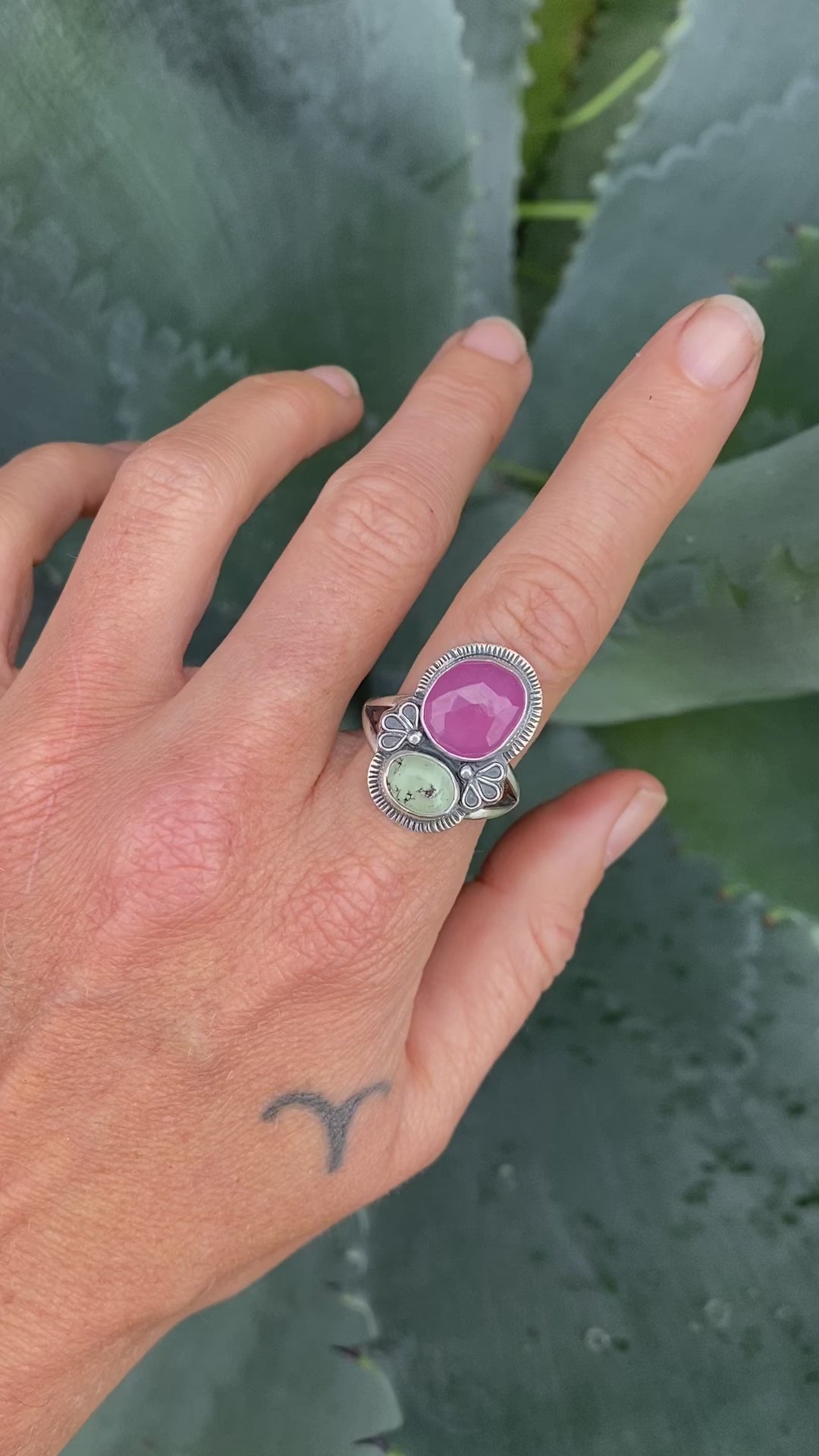 Ruby Flower Ring